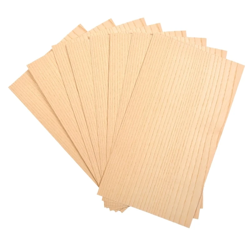 Natural White Ash Wood Veneer Chips, Approximately 10cmx30cmx0.4mmx18 Sheets, Suitable for Model Making, Repair Work and Crafts.