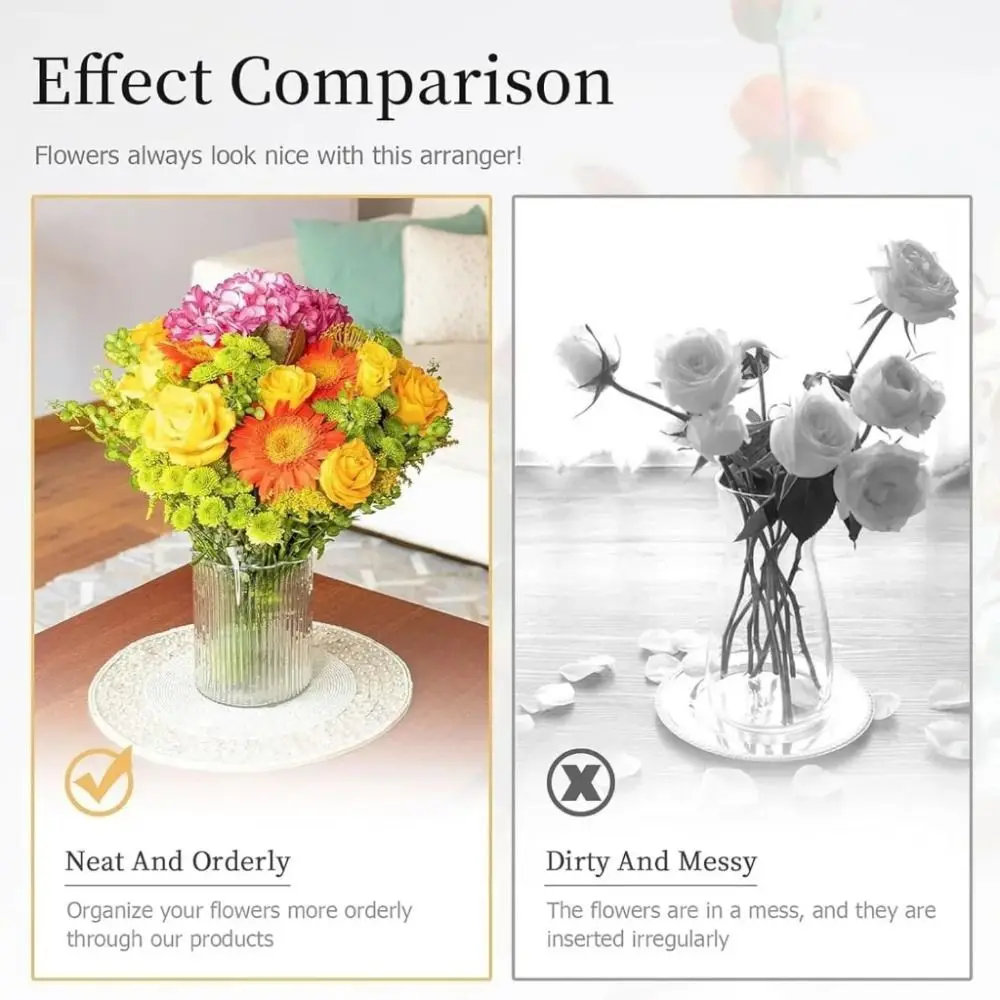 البلاستيك دوامة ايكيبانا الجذعية حامل باقة شفافة الأزهار منظم دوامة زهرة الجذعية حامل DIY ترتيب حامل #4