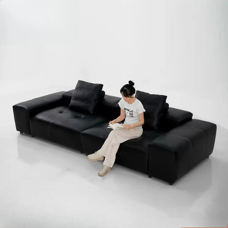 Leather sofa first layer cowhide module combination sofa living room high-end sofa