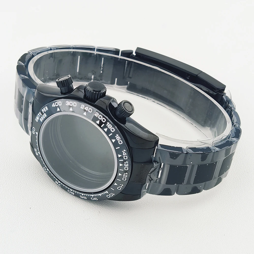 حافظة ساعة 39.3 ملم vk63 حافظة من الزجاج الياقوت المقاوم للصدأ ملحقات ساعة تناسب حافظة حركة vk63