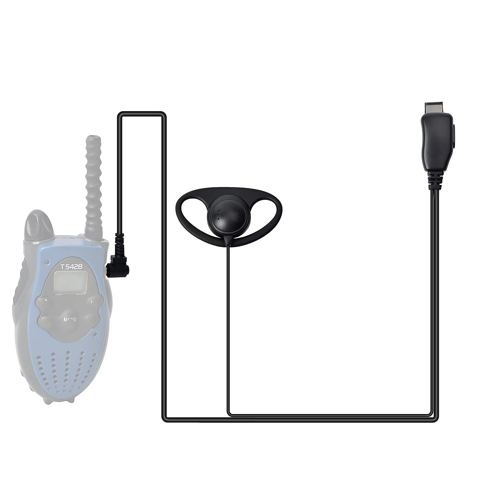 1 دبوس سماعة أذن لاسلكية على شكل حرف D مع ميكروفون متوافق مع راديو موتورولا TLKR T6 T7 T8 T9 T60 T61 T80 T81 T92 H20