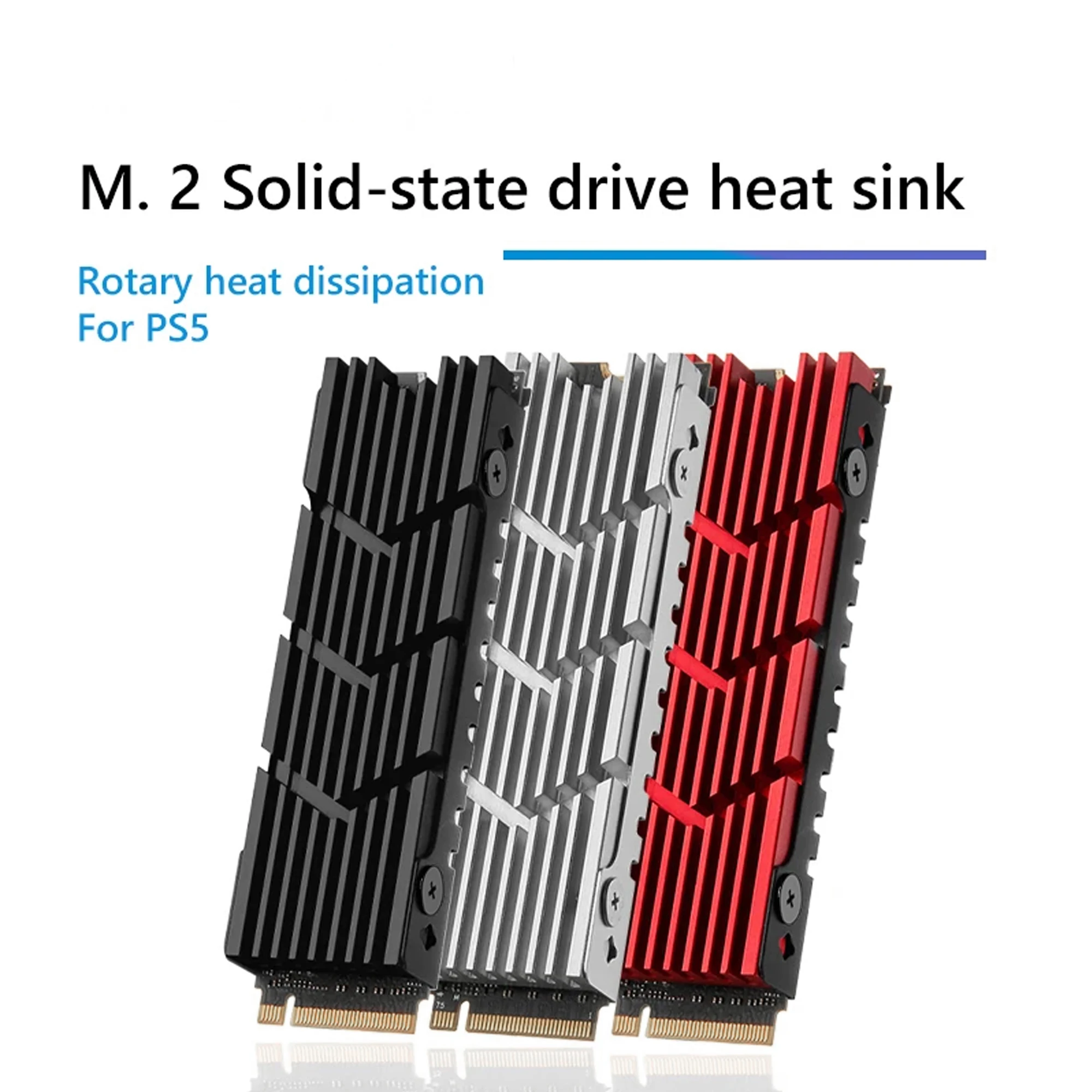 M.2 2280 SSD Heatsink NVMe PCIe Heat Sink for PS5 PC, Aluminum Cooling Radiator with Thermal Pad