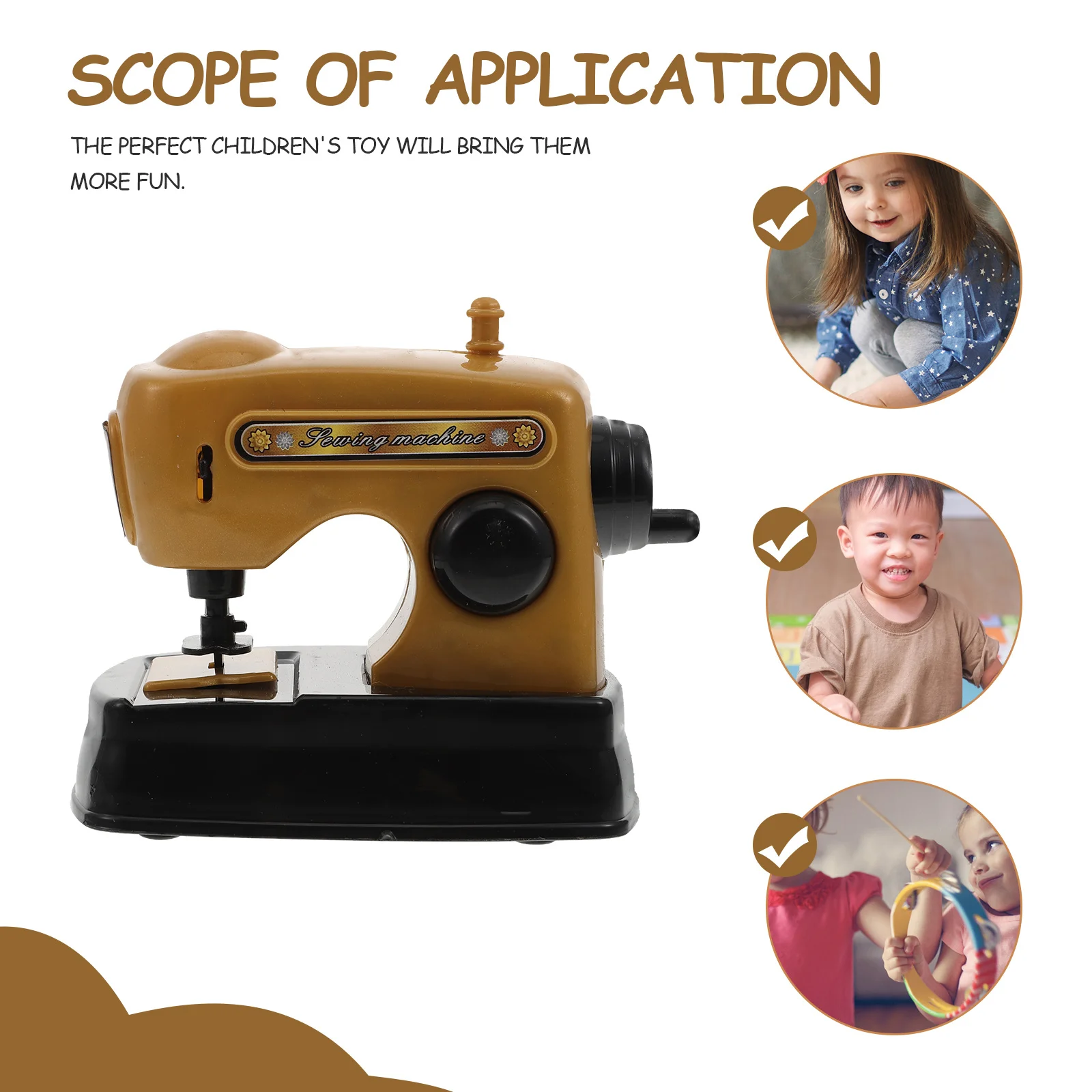 ماكينة خياطة محاكاة تصميم بألوان زاهية للأطفال لعبة تعليمية للعب الأدوار أداة تعليمية إبداعية للأطفال