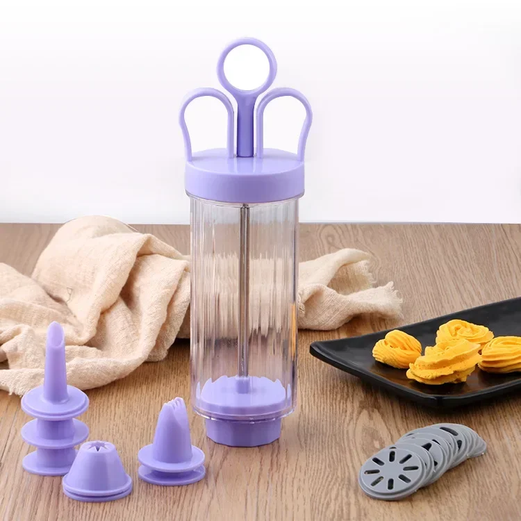 DIY Manual Cookie Press Maker Machine Gun Decorating Squeezing Machine for Making Churros Device Fritters Baking Tool