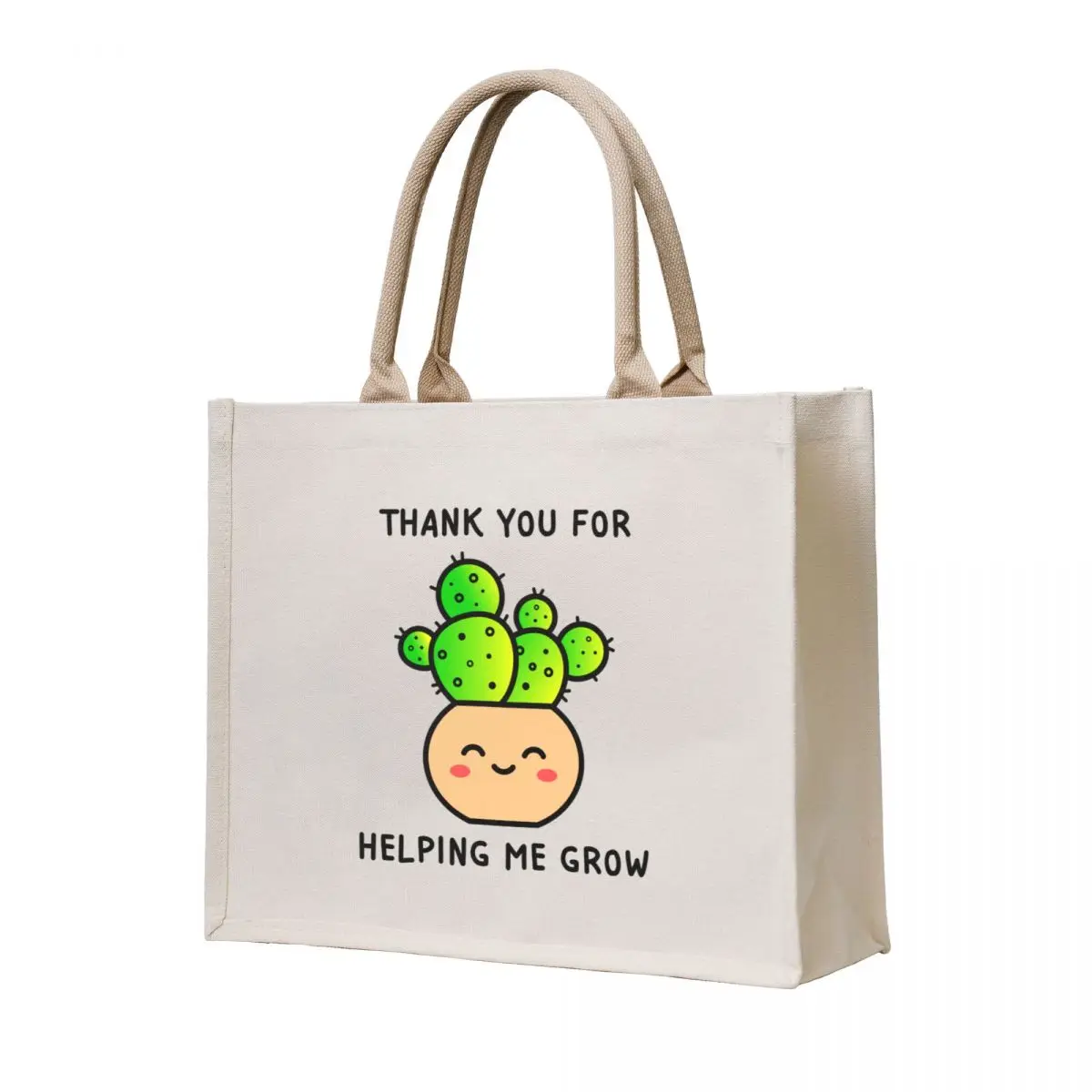 

Thank You For Helping Me Grow Tote Bag reusable shopping bags tote bags men Women's shopper bag