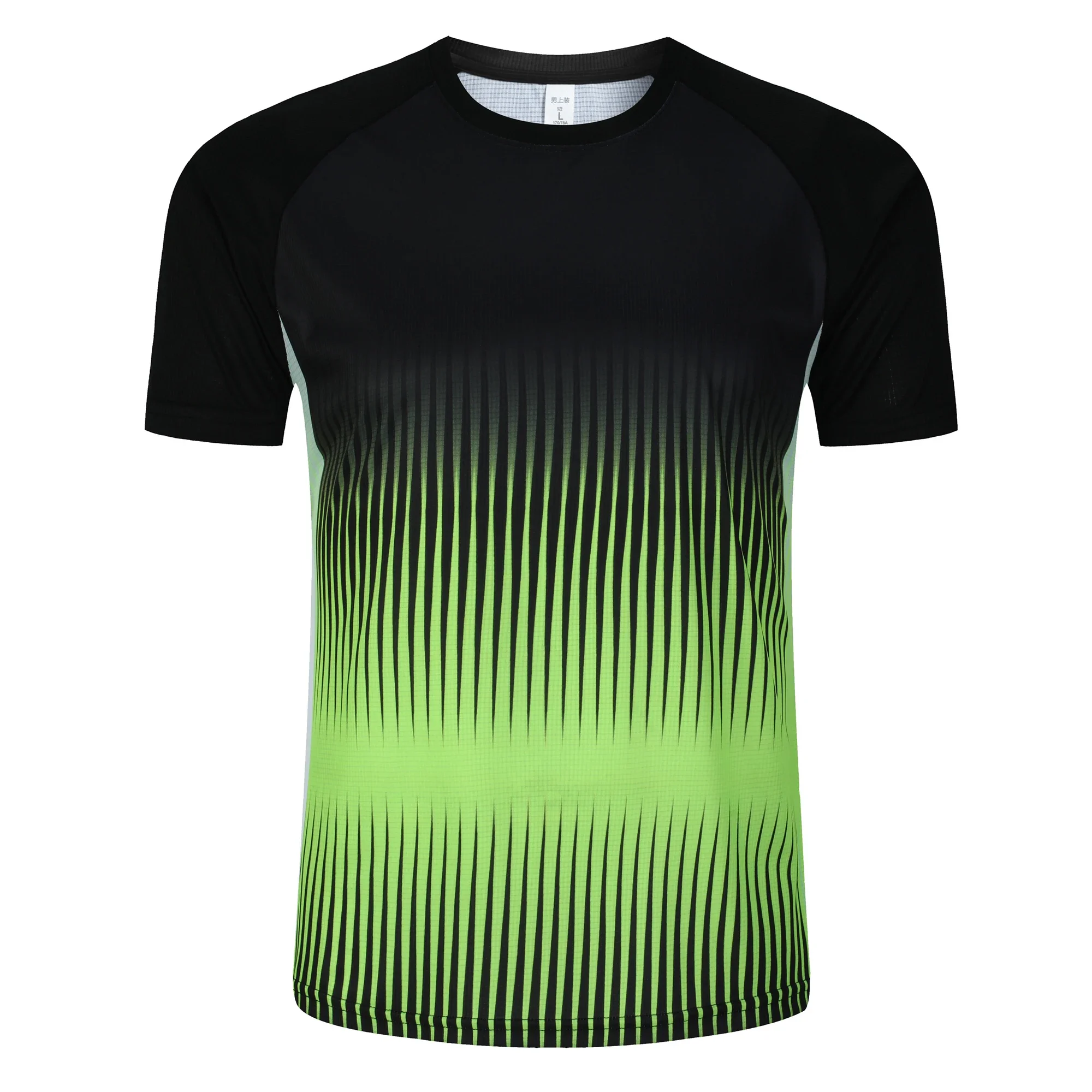 Modisches T-Shirt mit Farbverlauf und Streifenmuster für Herren, Badminton, Tischtennis, Training, Herrenbekleidung, Sommeroberteile, lässige Sport-T-Shirts