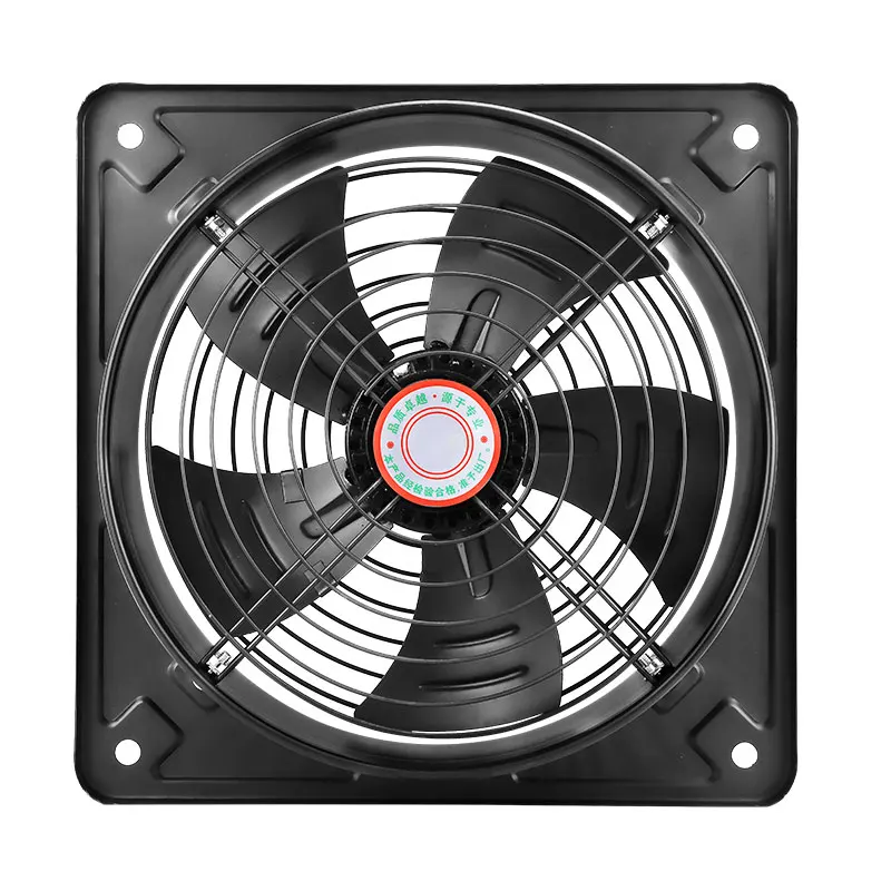 Square external rotor axial flow fan