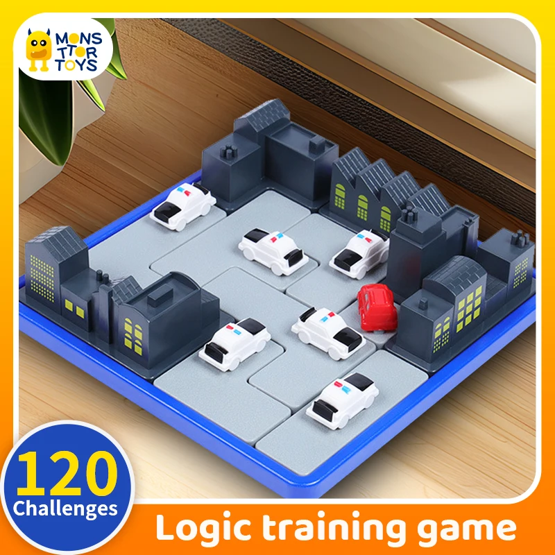 Children Education Learning Toys Police Catch the thief 120 Challenges IQ Puzzle Challenge Game Logical Thinking Training Age 3+