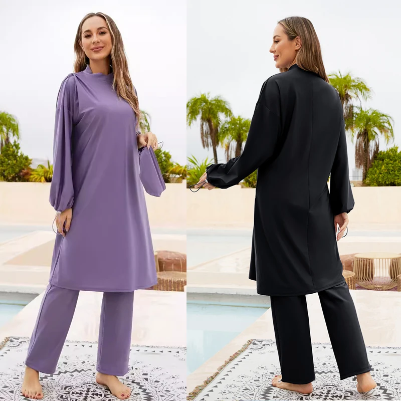 

Abaya summer Muslim Swimwear Hijab Women Musulman 3pcs Swimsuit Muslim Swimming Suit Modest Swimwear 3 Pieces Sets Islamic 2025