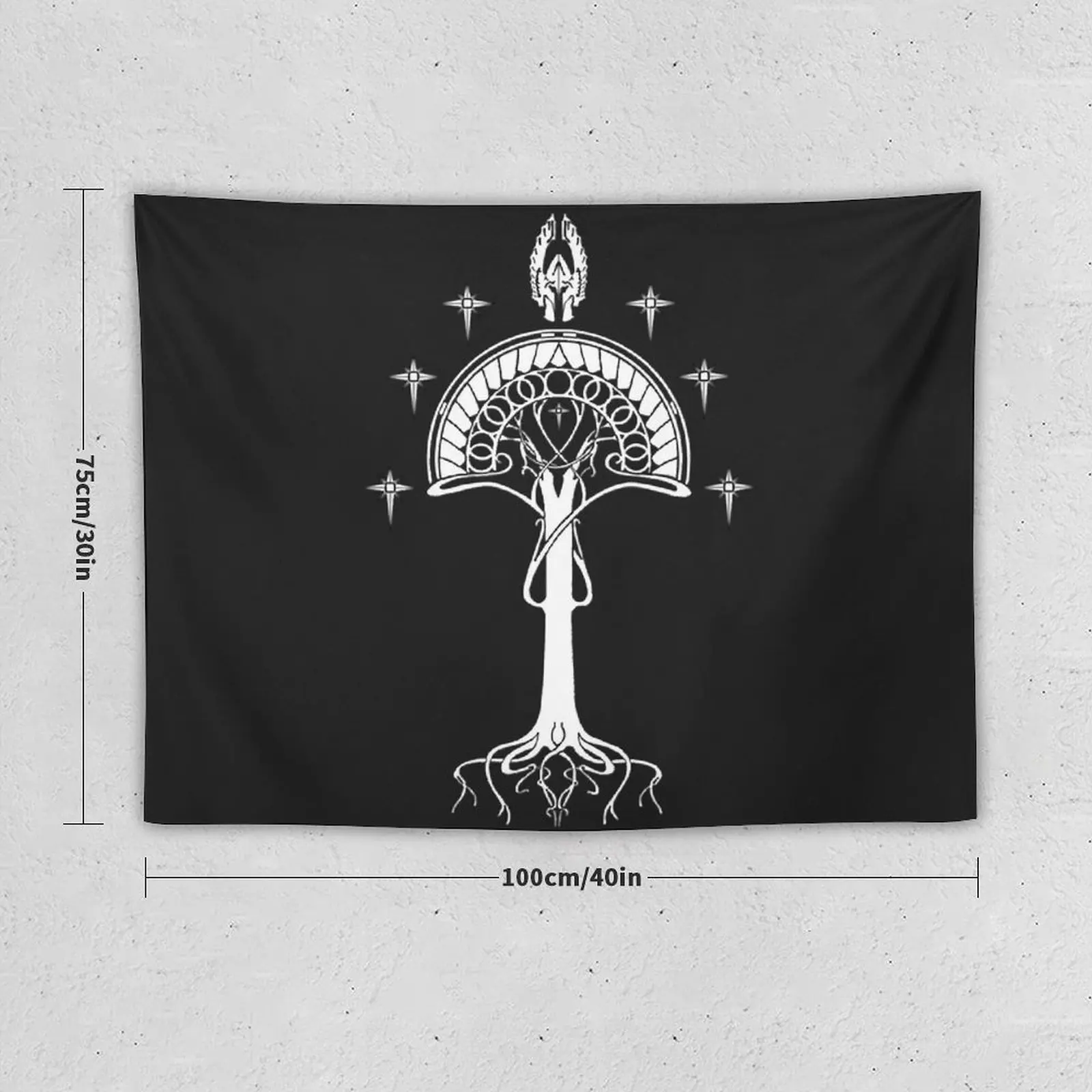 Sigil of the united kingdom of arnor and gondor (gondorian black variant) classic Tapestry Decorative Wall Murals Bedroom