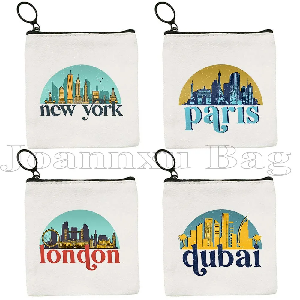 

Amsterdam London Dubai Paris New York Seoul Bangkok Venice Istanbul Quebec Kuala Lumpur San Francisco Key Coin Purse Case Bag