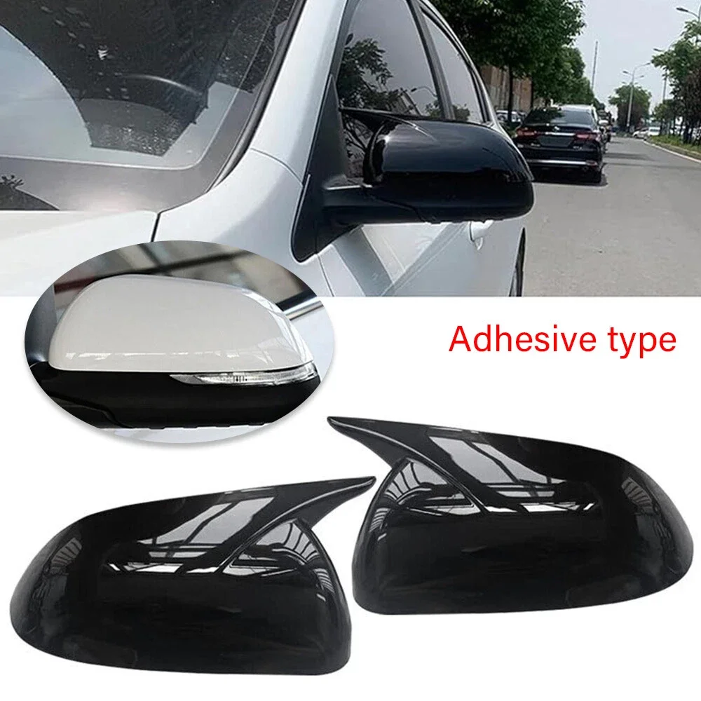 For KIA K2 KX CROSS 2017-2020 Car Sticker Rearview Side Mirror Cover Wing Cap Exterior Door Rear View Case Trim ABS Carbon Look