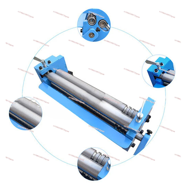 SJ300 Manual Iron Sheet Reel Machine 300MM Copper Aluminum Steel Coil Bending Equipment Metal Roller Sheet Roll Forming Machine