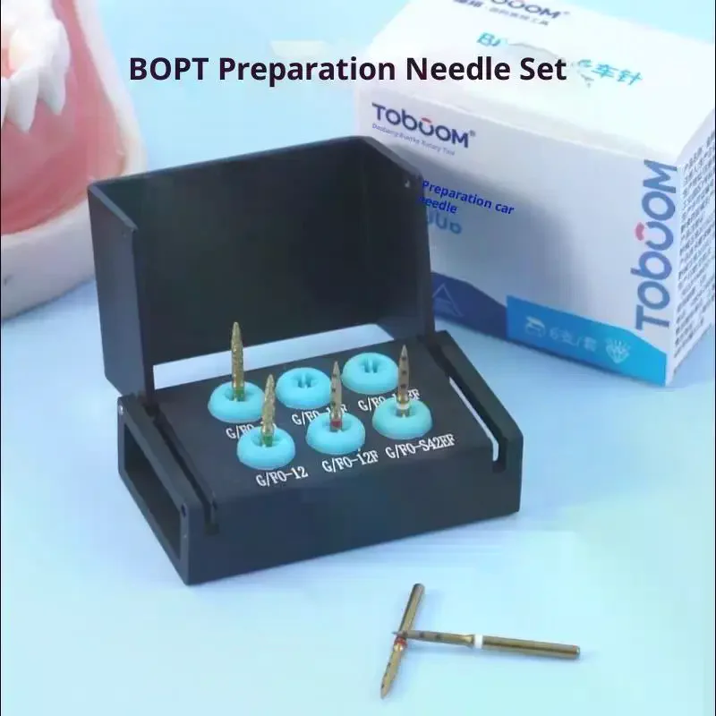 

6 шт., вертикальный комплект для подготовки зубов, реставрационный комплект для полной коронки, стоматологические инструменты
