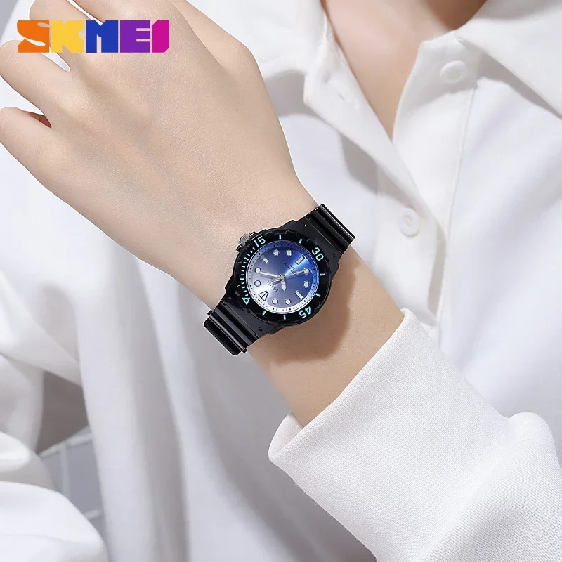 SKMEI-Reloj de pulsera deportivo para niños y niñas, cronógrafo resistente al agua hasta 50M, movimiento de cuarzo japonés, 2012