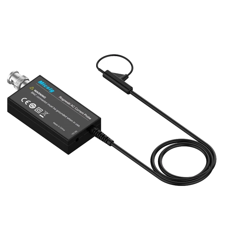 New Micsig RCP Series Rogowski Coil AC Current Probe, BNC Connector, 2Hz to 30MHz Bandwidth, 2% Accuracy RCP60XS-80 RCP1200XS-80