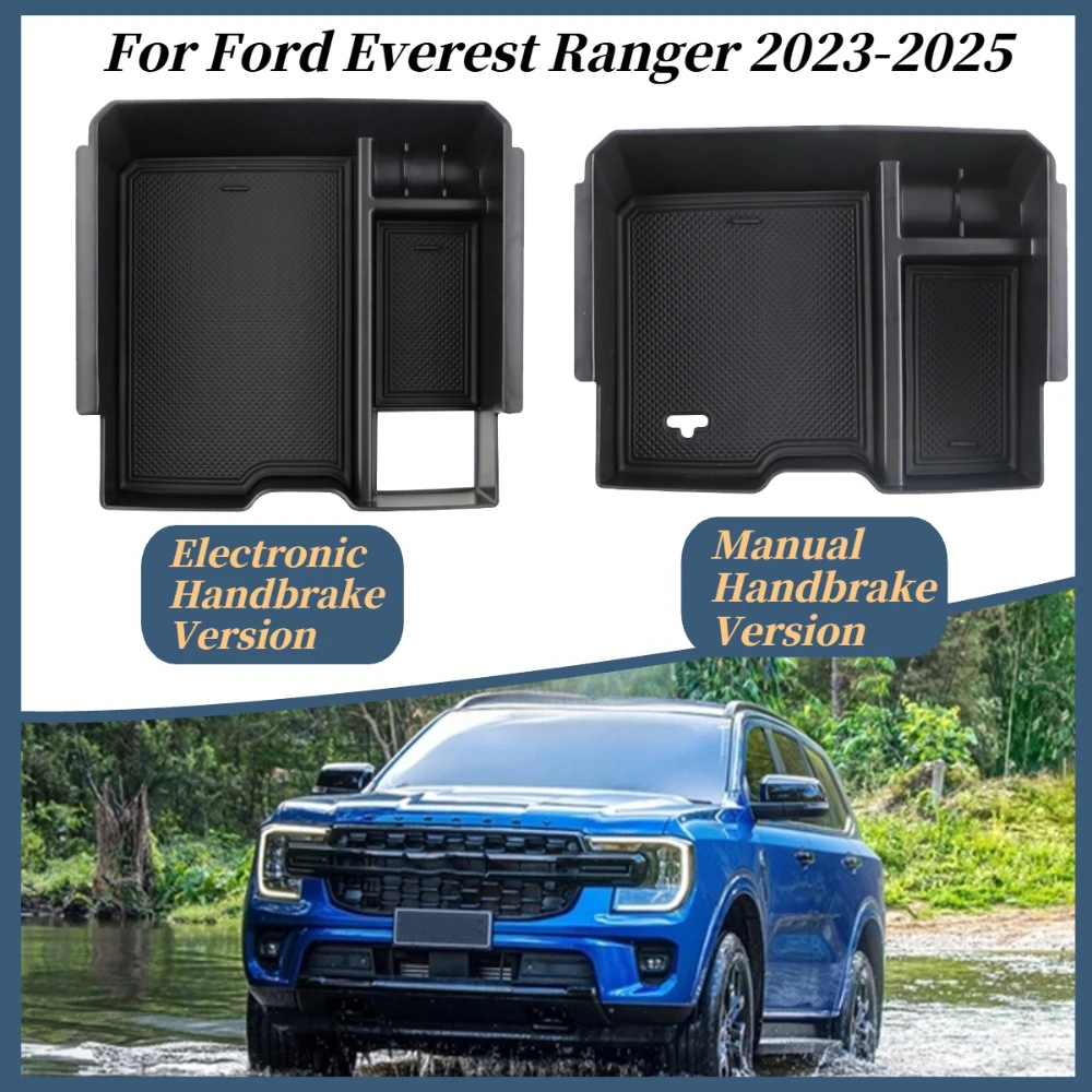 Auto-Armlehnenbox-Aufbewahrung für Ford Everest Ranger 2023 2024 2022, ABS, Auto-Verstauen, Aufräumen, Behälter, Halter, Organizer, Zubehör
