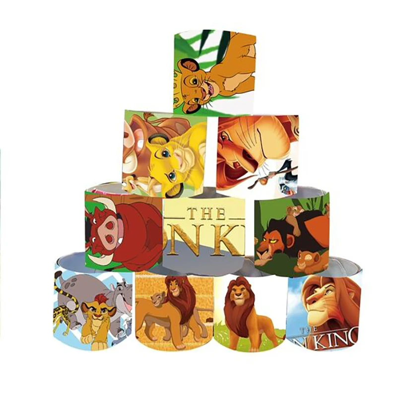 12pcs Disney new Lion King Bracelets Wristband Kild Birthday Party Return Gift Party Favors for boy Baby Shower Supplies gifts