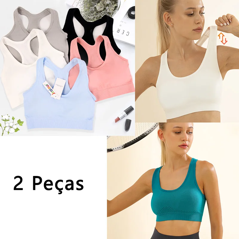 Kit 2 Tops Fitness Feminino Confortáveis e Estilosos