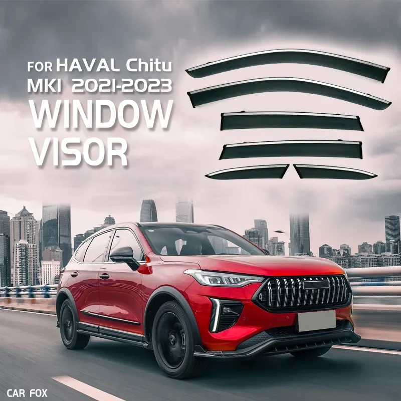 Window Visor for HAVAL Chi Tu Chrome  Deflector Window Trim Accessories Weathershields Wind Rain Guard Shades Awning Shelter