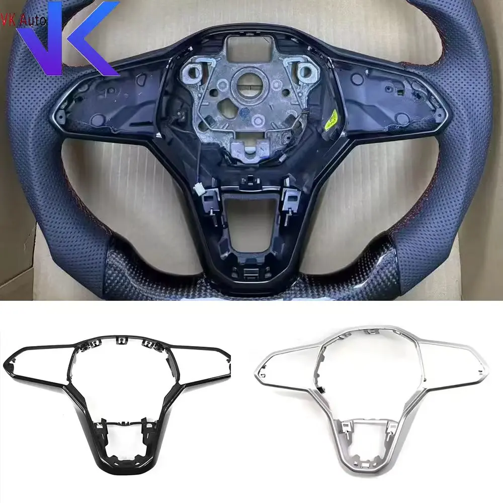 For VW Golf MK8 ID4 LCD Touch Steering Wheel Frame Steering Wheel Key Frame Black Matte Grey