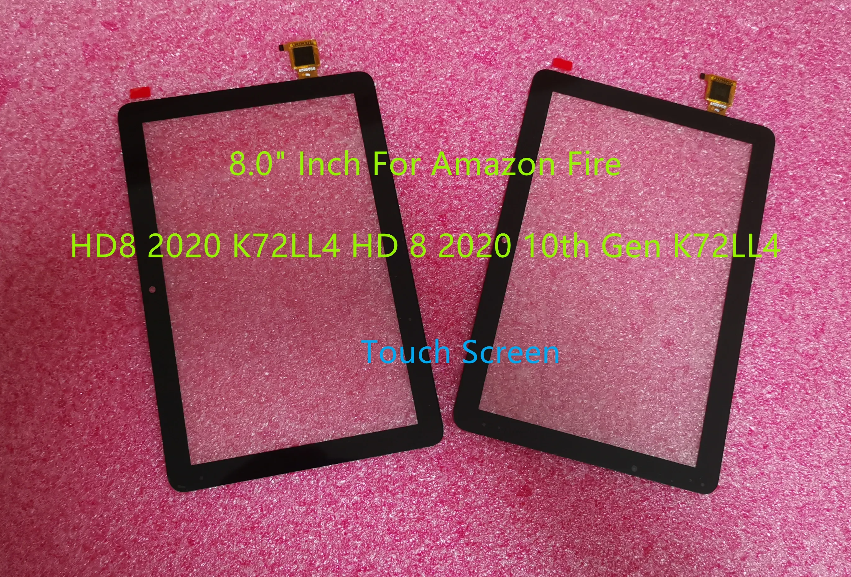 High quality New 8.0 Inch For Amazon Fire HD8 2020 K72LL4 HD 8 2020 10th Gen K72LL4 Touch Screen Digitizer Glass Panel 100% Test