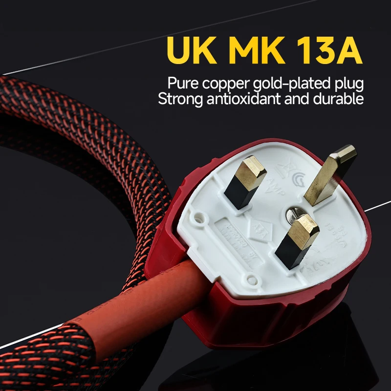 TODN الراقية سلسلة XLO المملكة المتحدة القياسية PL1500 Hifi كابل الطاقة 6N OFC موصل مطلي بالفضة مع مرشح مكبر الصوت التلفزيون