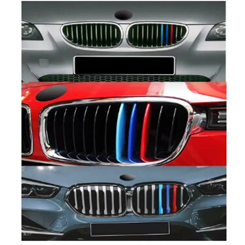 3Pcs Car Grille Trim Strip For BMW X1 X2 X3 X4 X5 X6 X7 E84 F48 F49 F39  F25 G01 F26 G02 E70 F15  G05 E71 E72 F16 G06 G07