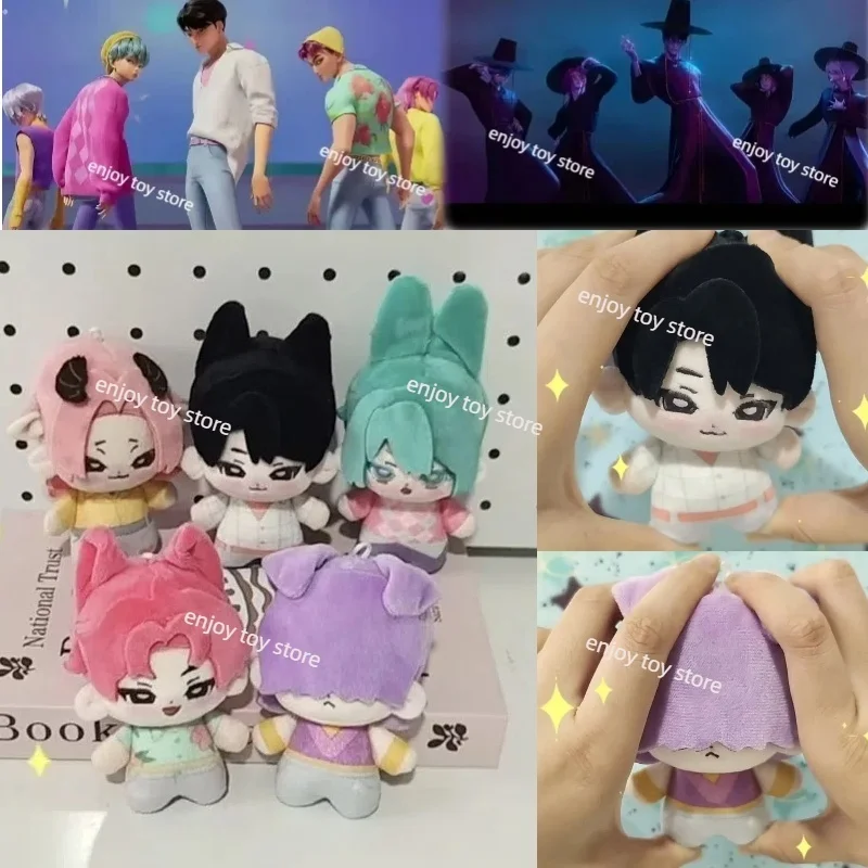 

Аниме KPop Saja Boys плюшевый кулон 10 см Kpop Demons Hunters Jinu Abby Mystery Romance Baby плюшевый кулон-брелок для фанатов подарки