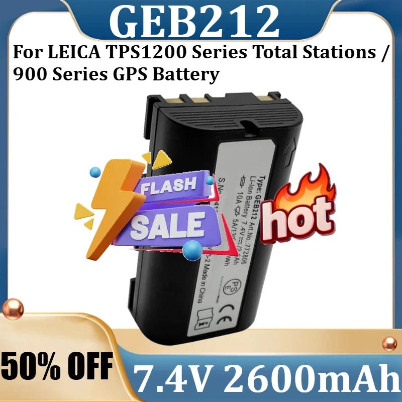 For LEICA TPS1200 Series Total Stations / 900 Series GPS Battery 7.4V 2600mAh New GEB212 7.4V 2600mAh High Quality Battery