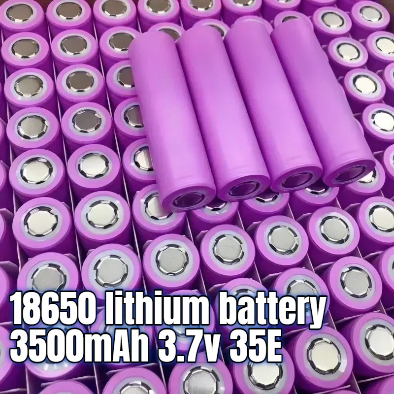 

3.7V 18650 Battery 3500mAh 35E High Power Rechargeable Lithium for Power Tools Drill Ebike Vape LED Flashlight Explosion Proof