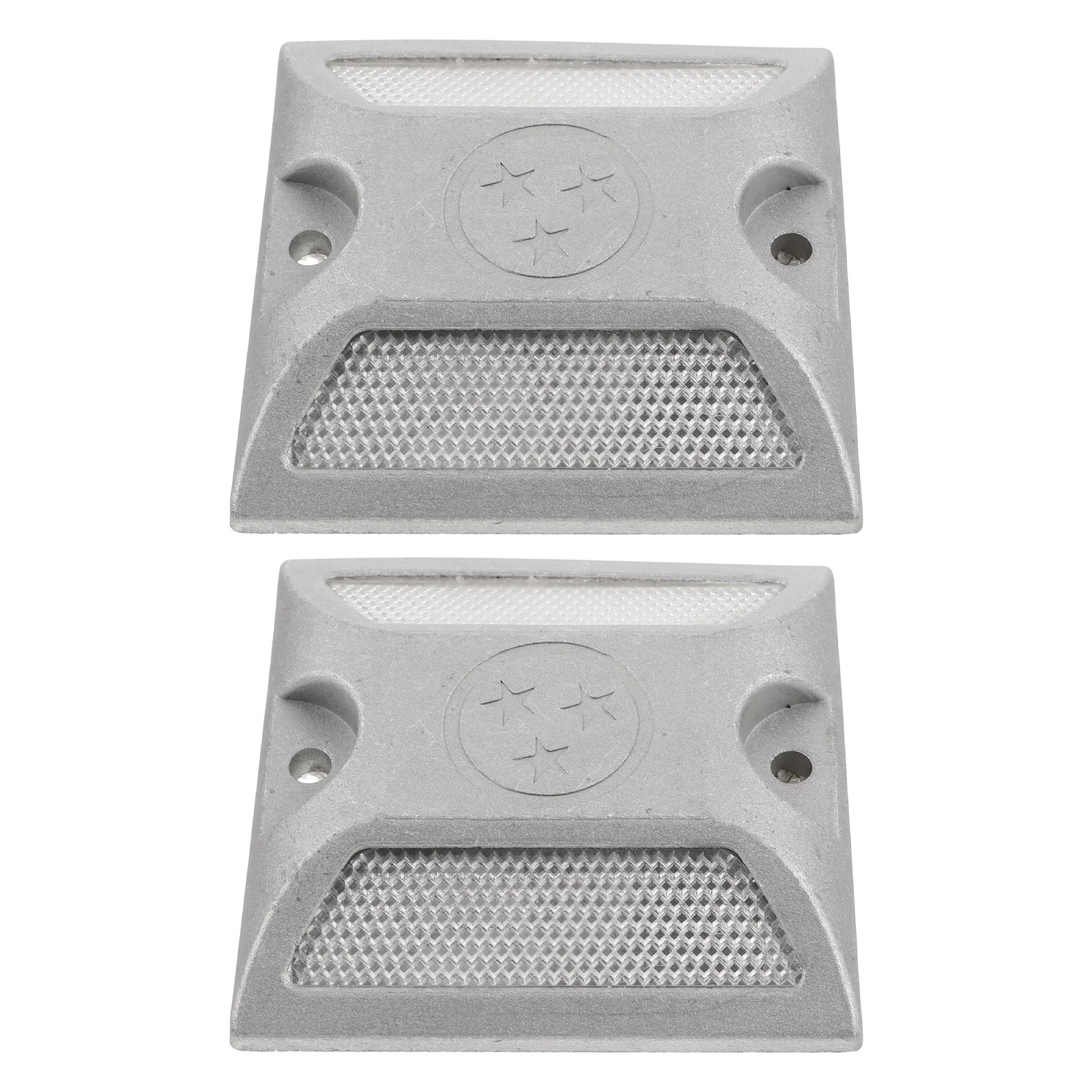 2 قطعة ترصيع الطريق الألومنيوم المصبوب علامات الرصيف العاكسة للممر الطريق السريع مجال الرياضة عاكسات الطريق السلامة في الهواء الطلق #6