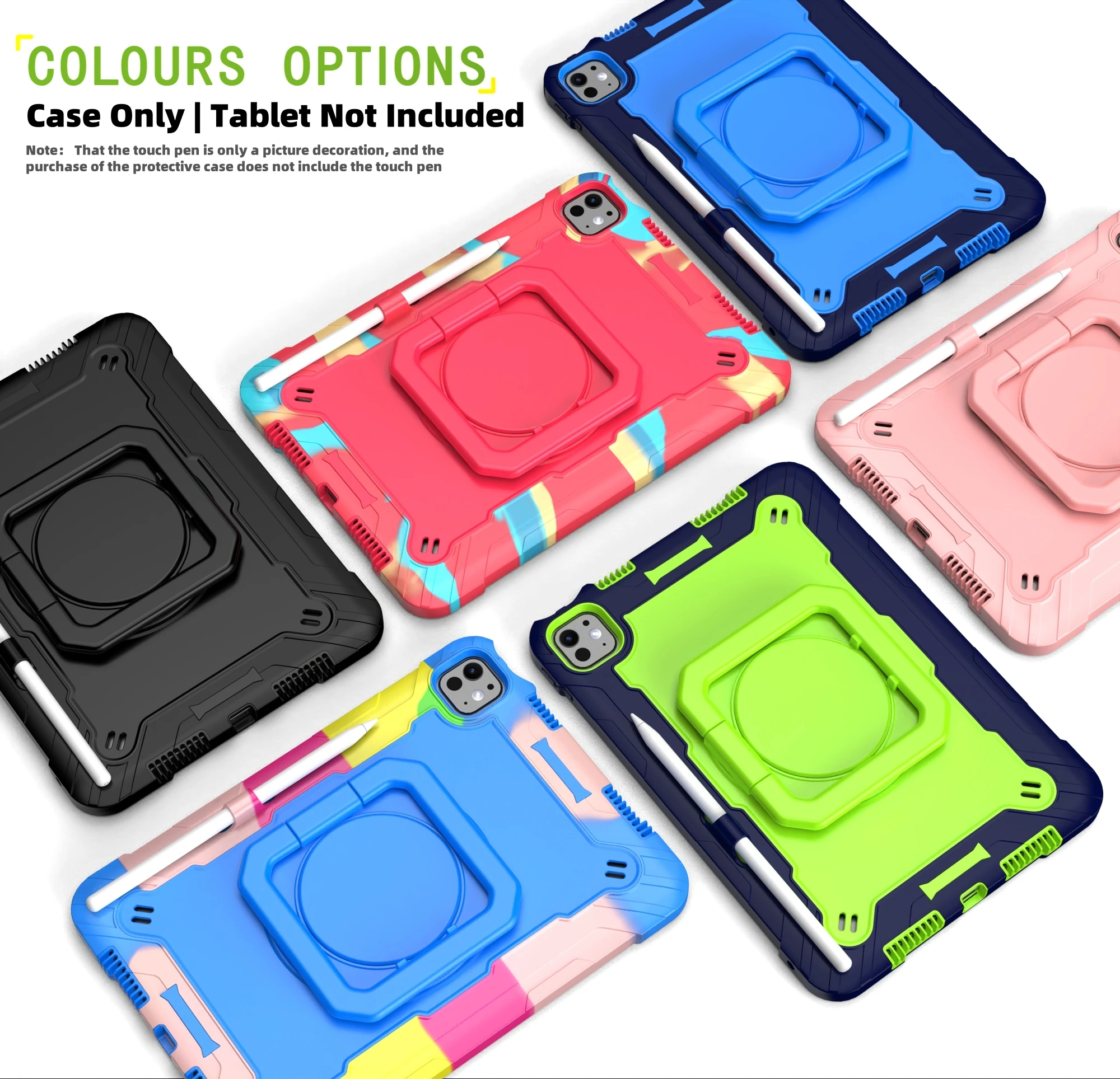 Case For IPad Air 7/6/5/4&Pro 11 2024 2025&10/11th &7/8/9th 10.2&mini6/7 built-in Kickstand Hybrid Heavy Duty Shockproof Cover