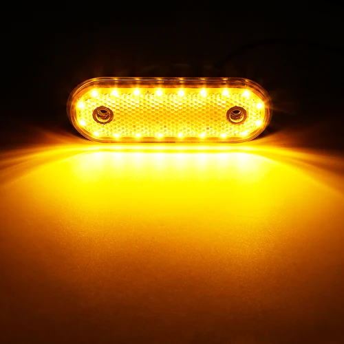 Imagen 2 del producto 10 Uds 30LED DC24V luz lateral impermeable para coche espacio ovalado remolque camión RV remolque camioneta barcos lámpara de marcador lateral