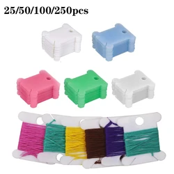 25/50/100/250 pcs/set Plastic Thread Bobbins Sewing Thread Organizer Holder Embroidery Card DIY Craft Cross Stitch Tools