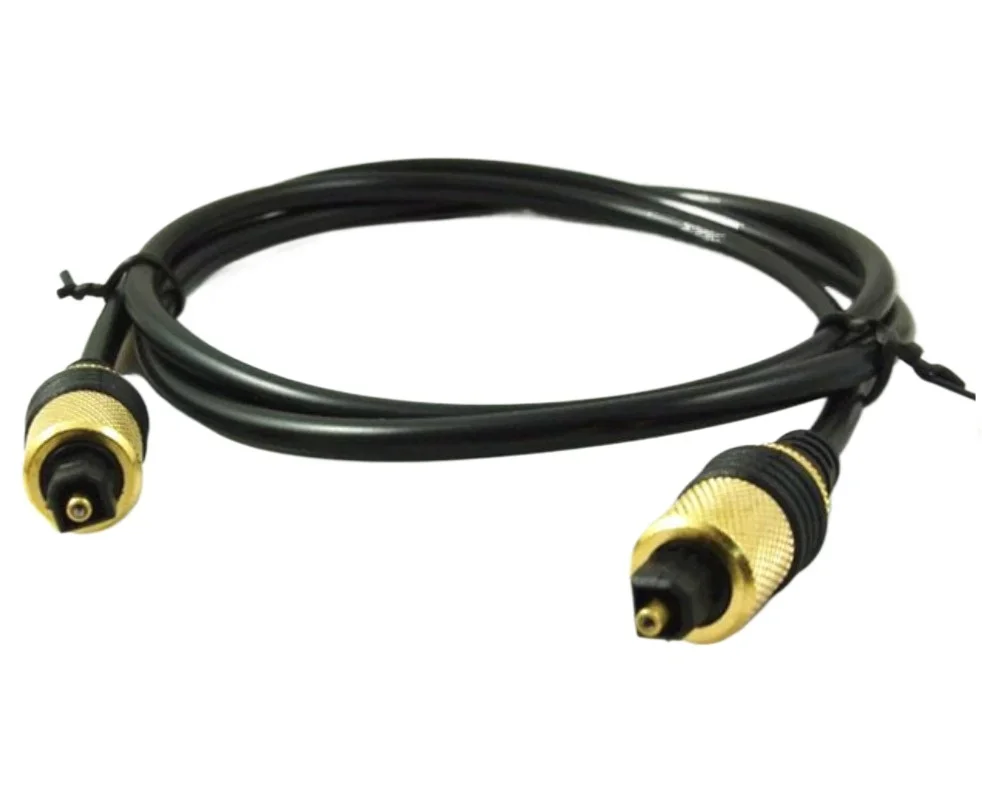 

Gold Plated Reticulated Grid Housing Fiber Audio Cable, Advanced Digital Fiber Cable Toslink Cable