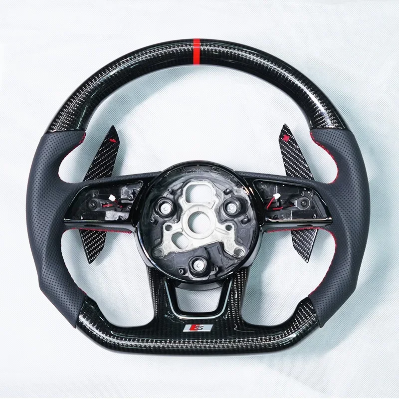 

A4 S4 A5 S5 B9 2017-2019 Upgrade carbon fiber steering wheel with paddle shifters for