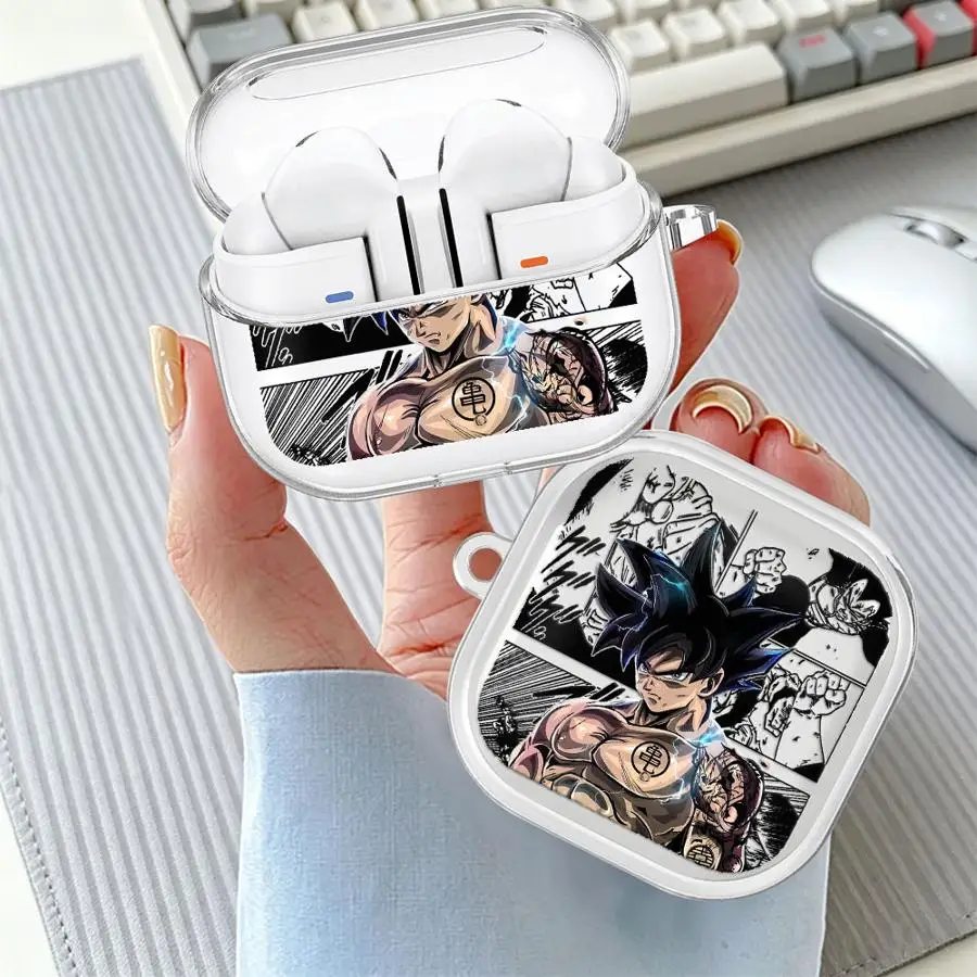 Anime Dragons Balls Case For Samsung Galaxy Buds 2Pro 2 4 Pro Live 4Pro 3Pro 3 FE Clear Earphone Cases Cover With Hook