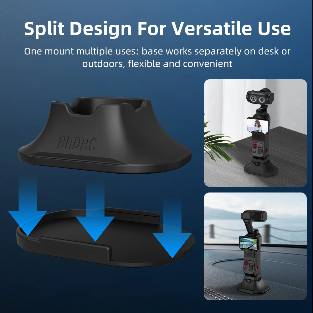 Breiter Desktop-Ständer Armaturenbrett-Autohalterung für Insta360 Luna Ultra Charge Abnehmbarer Klebehalter Vlog-Kit Zubehör – Detail 2