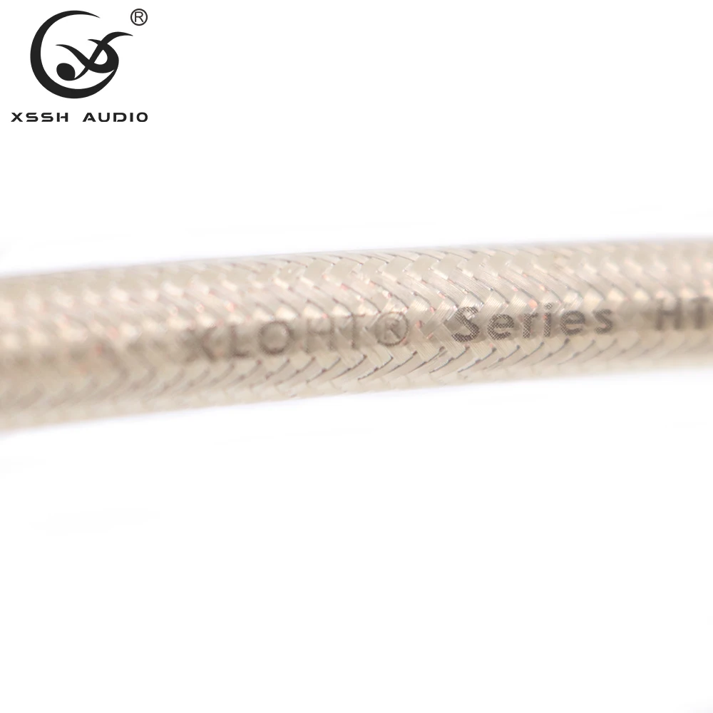 YIVO XSSH High Purity Silver 1 Core Shielded HiFi Coaxial Cable 11mm RCA XLR Extension Cord 1-10m DIY Audio Wire OEM ODM