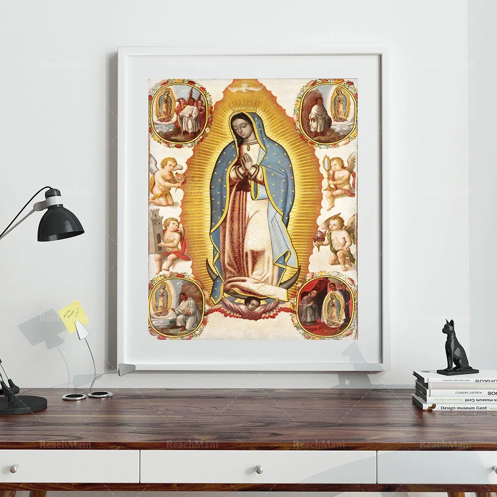 Our Lady of Guadalupe Poster Mary Mexican Poster Catholic Poster Virgen de Guadalupe Our Lady Gift for Newborn Gift Catholic