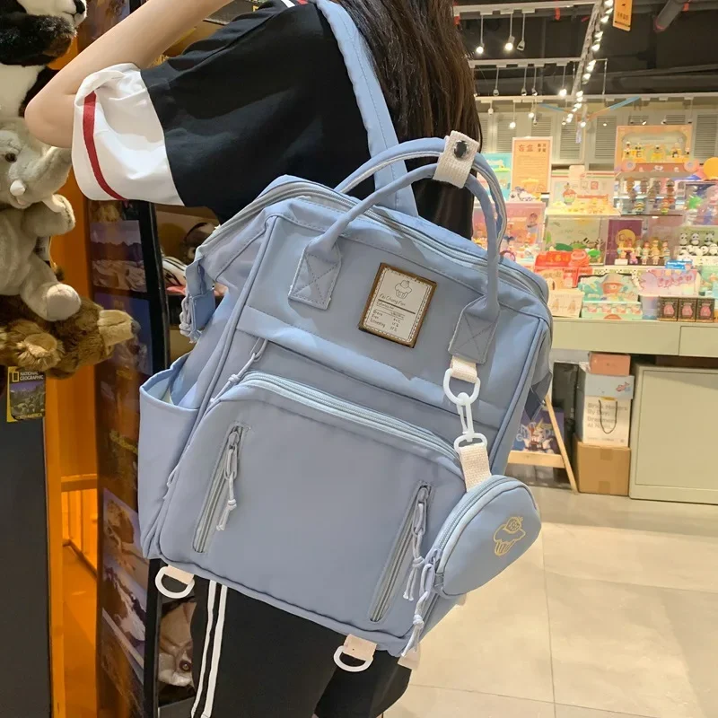 Japanese Backpack Women Junior High School Students Schoolbag Travel Portable Laptop Backpack Large-capacity Handbag Book Bag