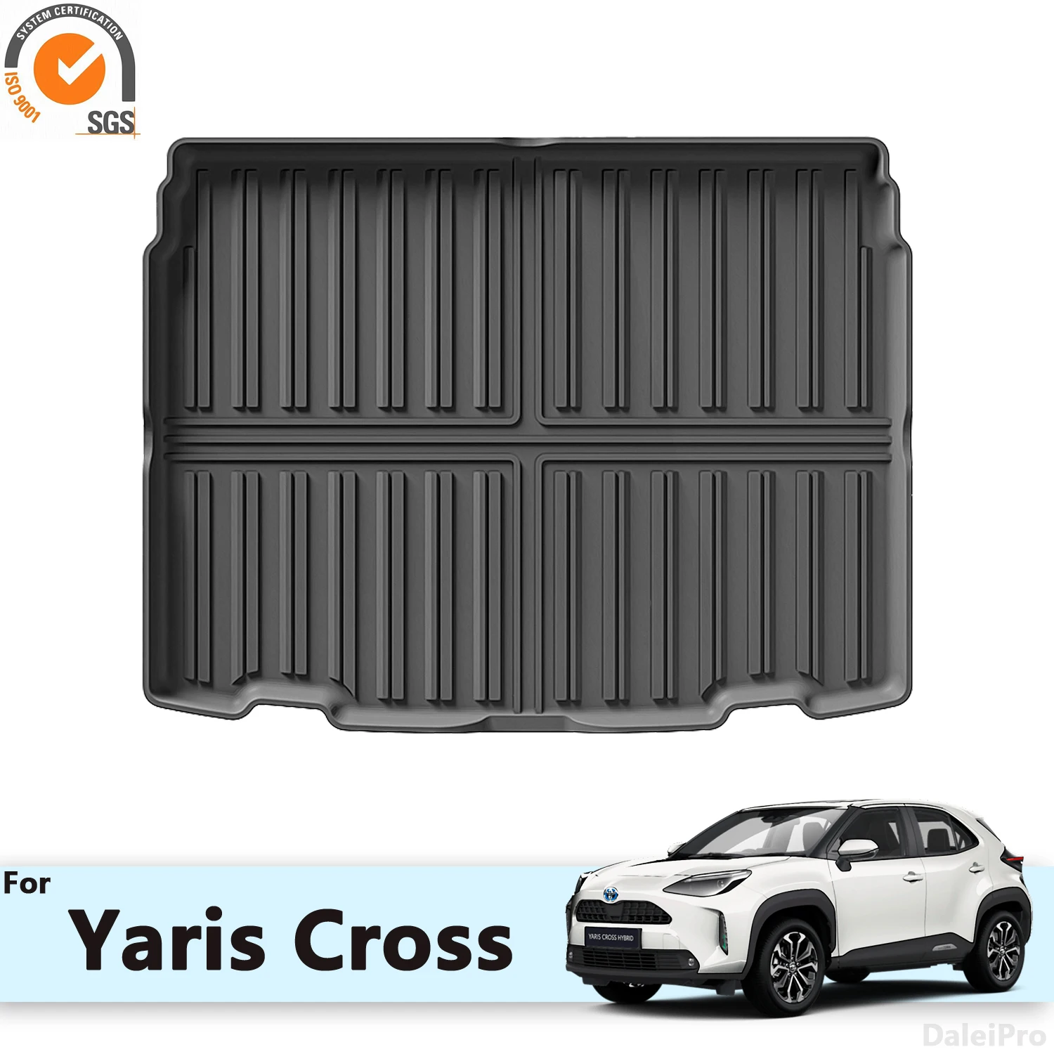 For Toyota Yaris Cross 2021 2022 2023 2024 Trunk Mats All Weather Cargo Liner Custom Fit Cargo Mats 3D TPE Cover Car Accessories