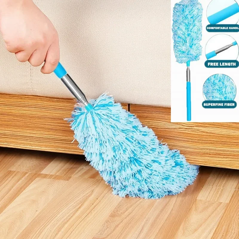 Telescopic Electrostatic Dust Cleaning Brush Extendable Microfiber Duster For Household Car Ceiling Fan Furniture Cleaning Tool