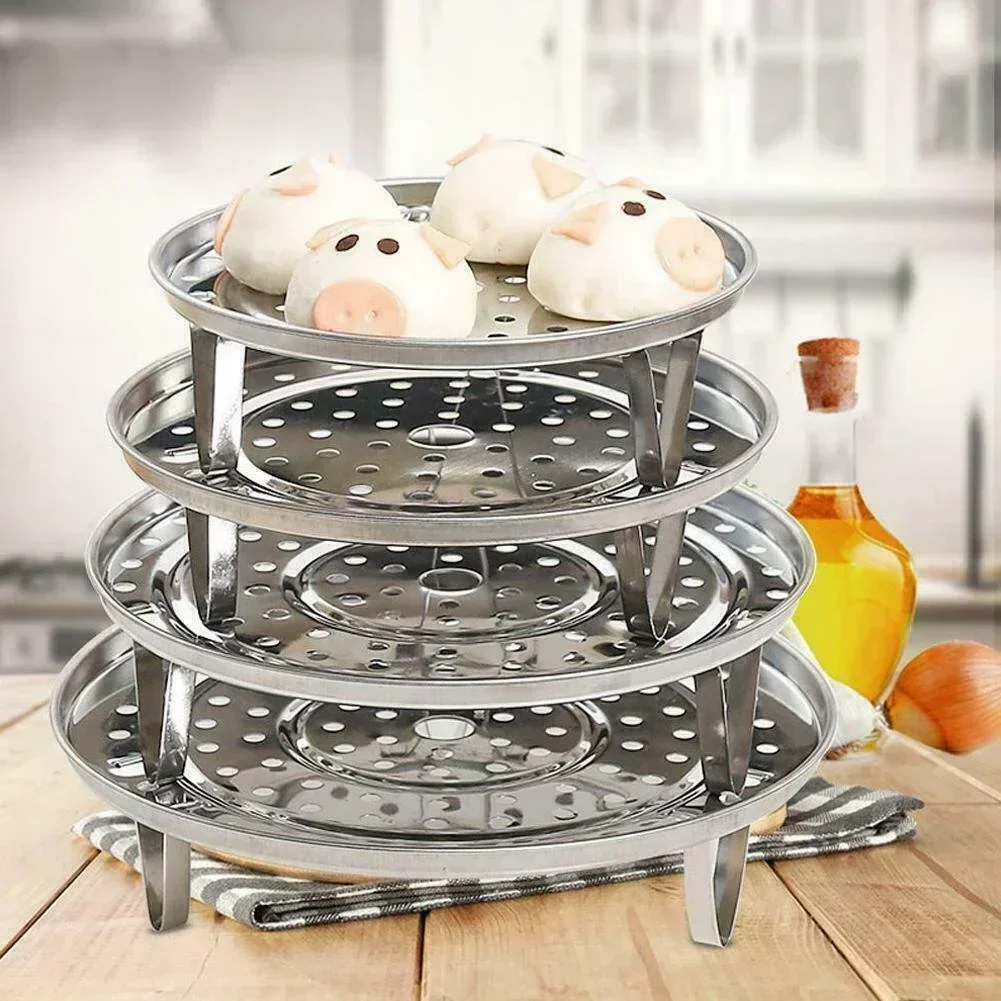 18-30CM Stainless Steel Steamer Rack Insert Stock Pots Steaming Tray Stand Cook Ware Tool Bread Tray Kitchenware Cooking Tools