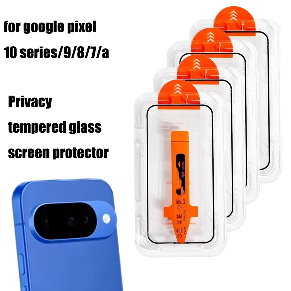 

4pcs Screen Protectors Oleophobic Coating Dust Free For Google Pixel 9 Pro XL 10 Pro XL 8 Pro 9A 8A 7A 6A With Installation Tool