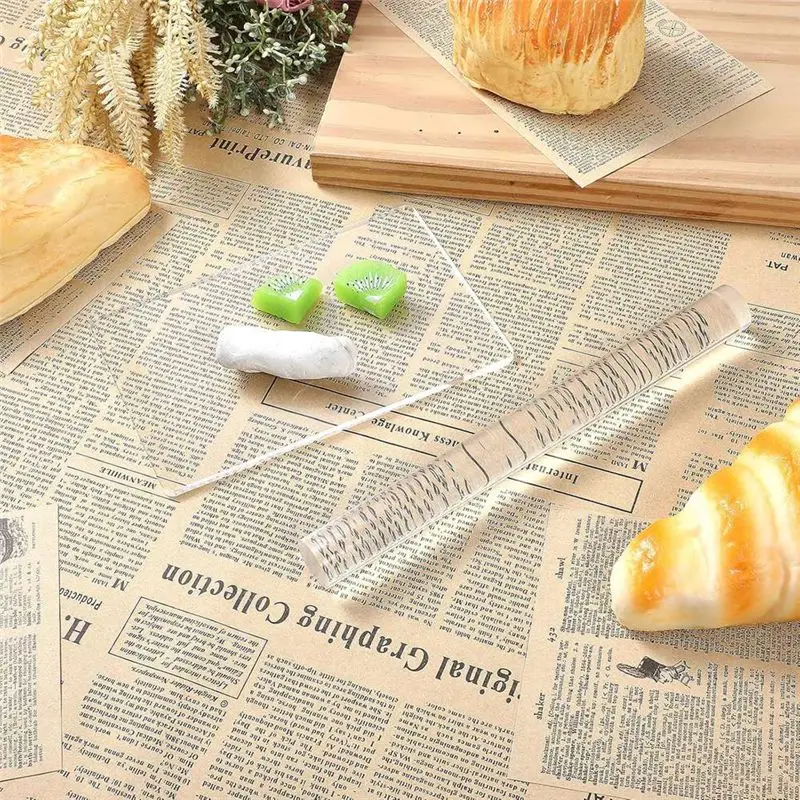 AT14 2Pieces Polymer Clay Tools, Acrylic Roller For Polymer Clay With Thick Ring, Clear Clay Art Craft DIY Polymer Clay Tools - view 3