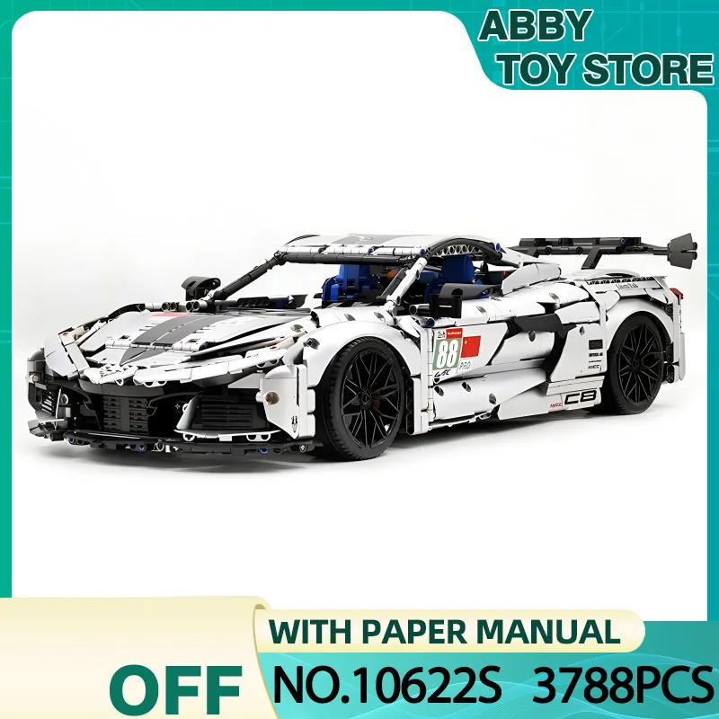 

GULY 10622 MOC High-Tech Speed Racing Car Building Blocks 1:8 Hypercar Model Bricks Puzzle Assembling Toy Birthday Gifts For Kid