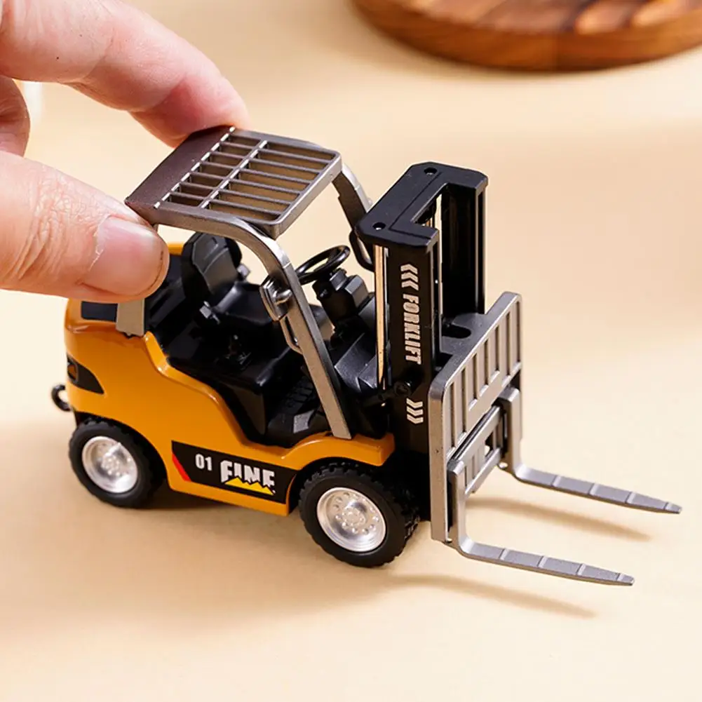 Forklift Friction Toy Vehicle Mini Engineering Remote Control Mini Rc Car 1:64 Desktop Alloy Simulation Interactive Children