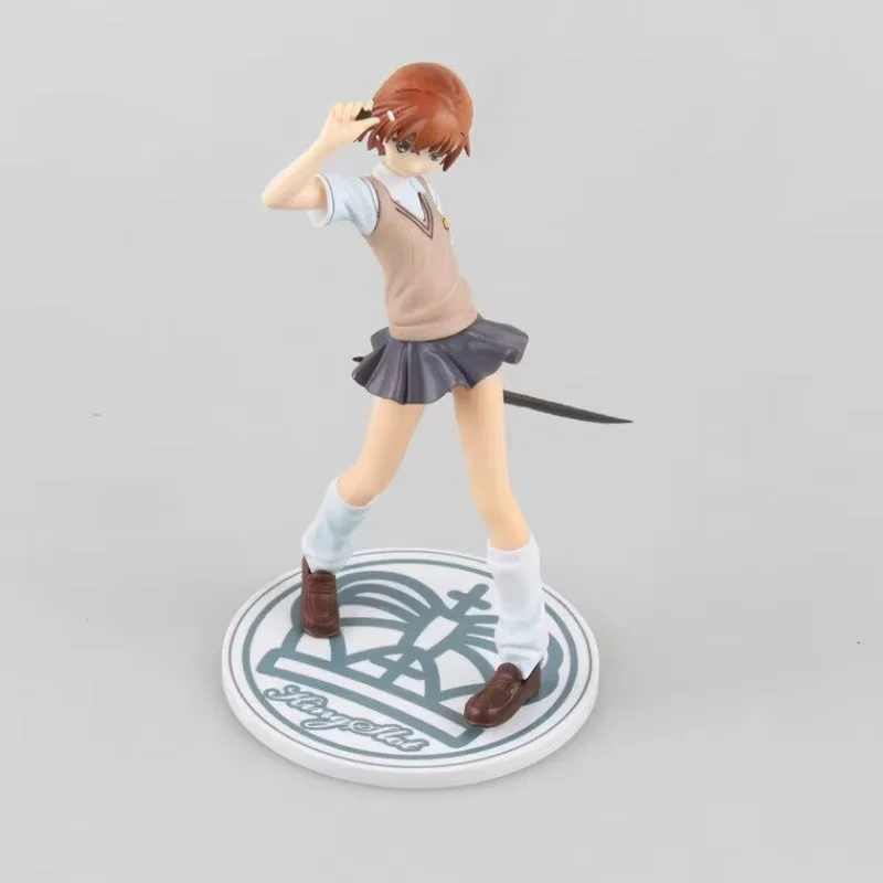 Misaka Mikoto Schuluniform Actionfigur Super Elektromagnetische Pistole Kanone Schwester Sammlermodell Spielzeug für Fans GK fertig